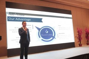 Damen gave a talk during the Huobi Indonesia Anniversary